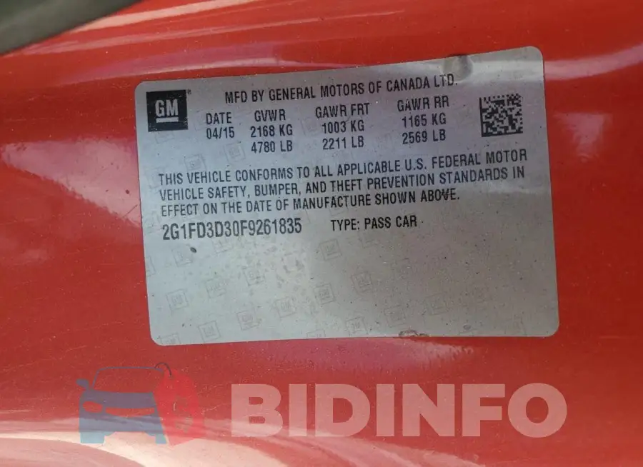 2G1FD3D30F9261835 Photo# 12