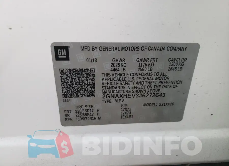 2GNAXHEV3J6272643 Photo# 12