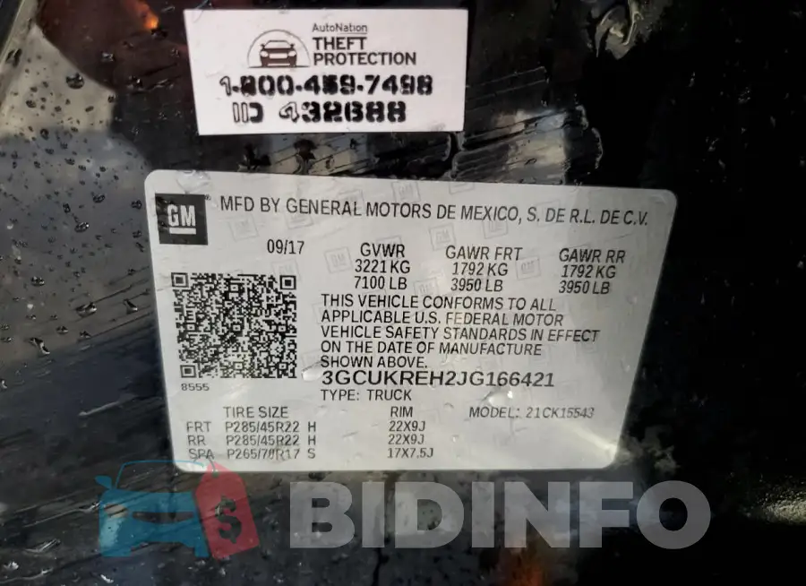 3GCUKREH2JG166421 Photo# 12