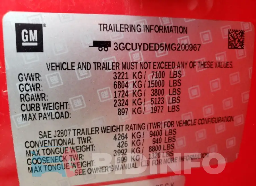 3GCUYDED5MG200967 Photo# 12