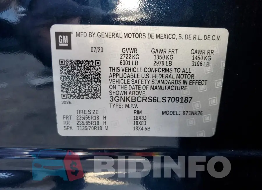 3GNKBCRS6LS709187 Photo# 12