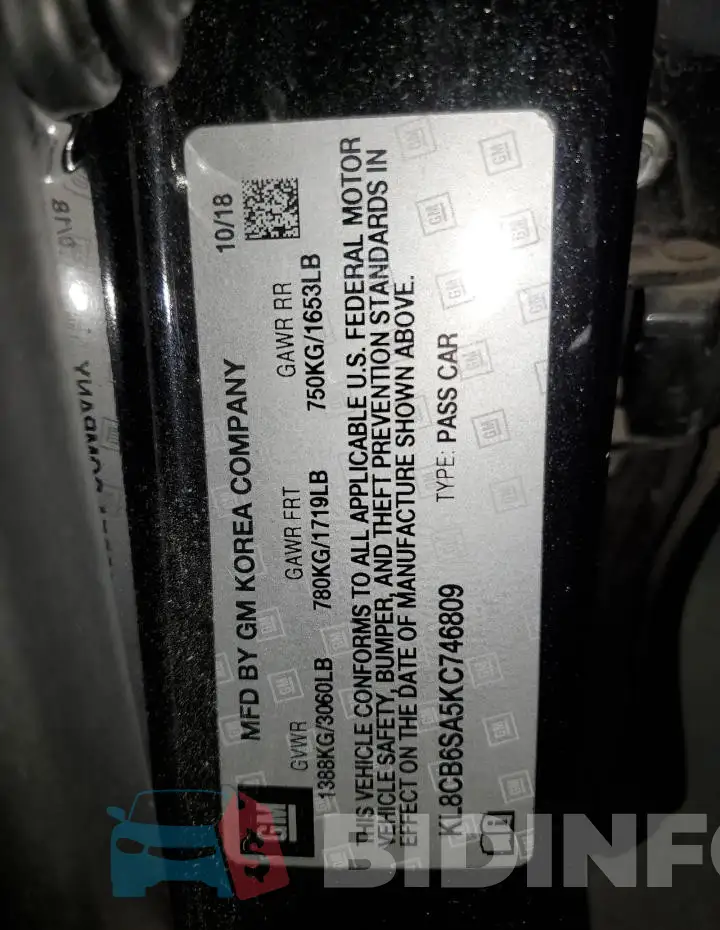 KL8CB6SA5KC746809 Photo# 12