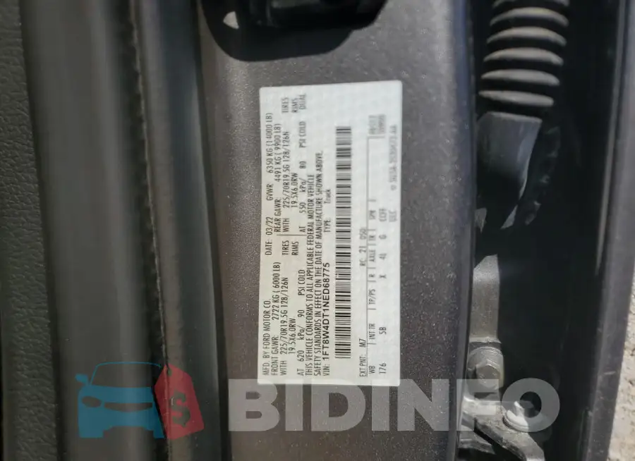 1FT8W4DT1NED68775 Photo# 13