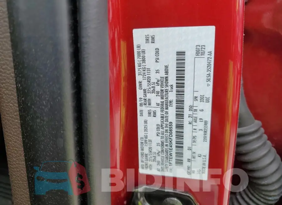 1FTEW1E45KFD08559 Photo# 13