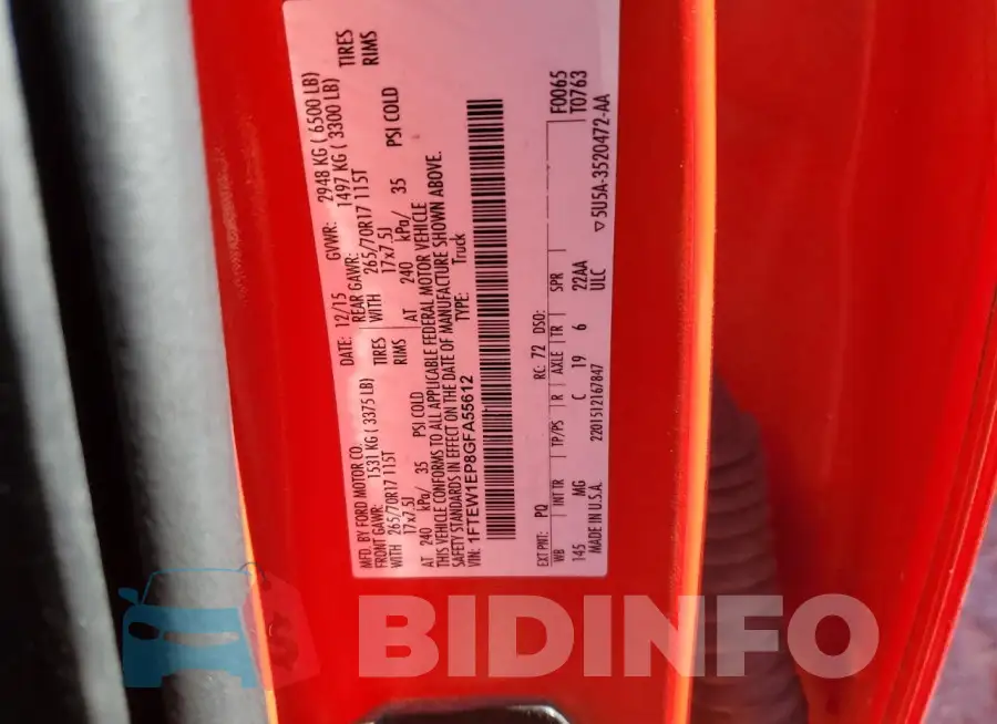 1FTEW1EP8GFA55612 Photo# 12