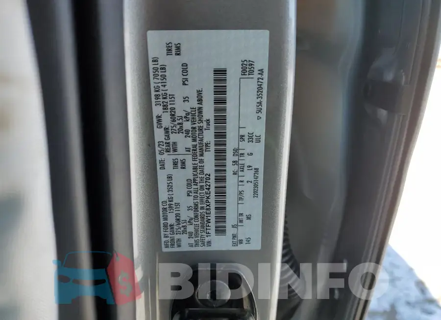 1FTFW1E8XPKE42702 Photo# 12