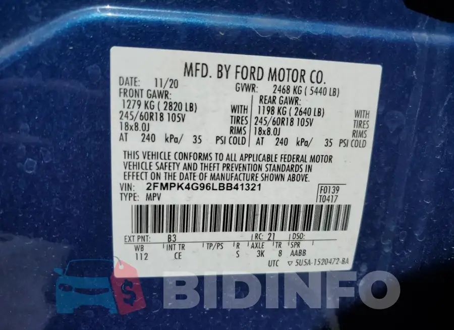 2FMPK4G96LBB41321 Photo# 13