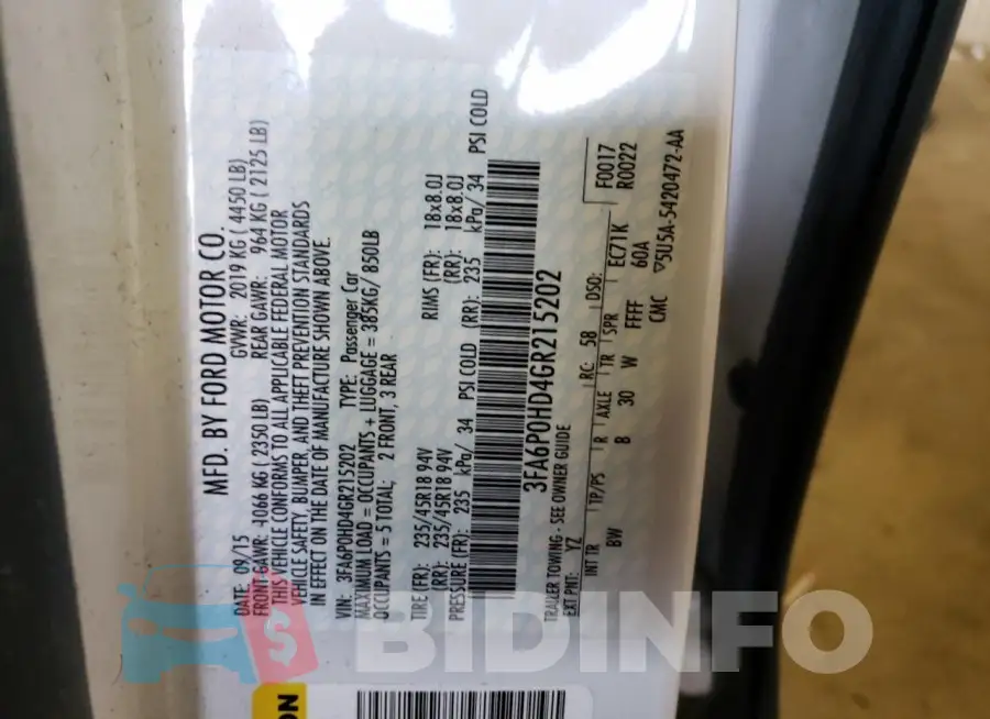 3FA6P0HD4GR215202 Photo# 12