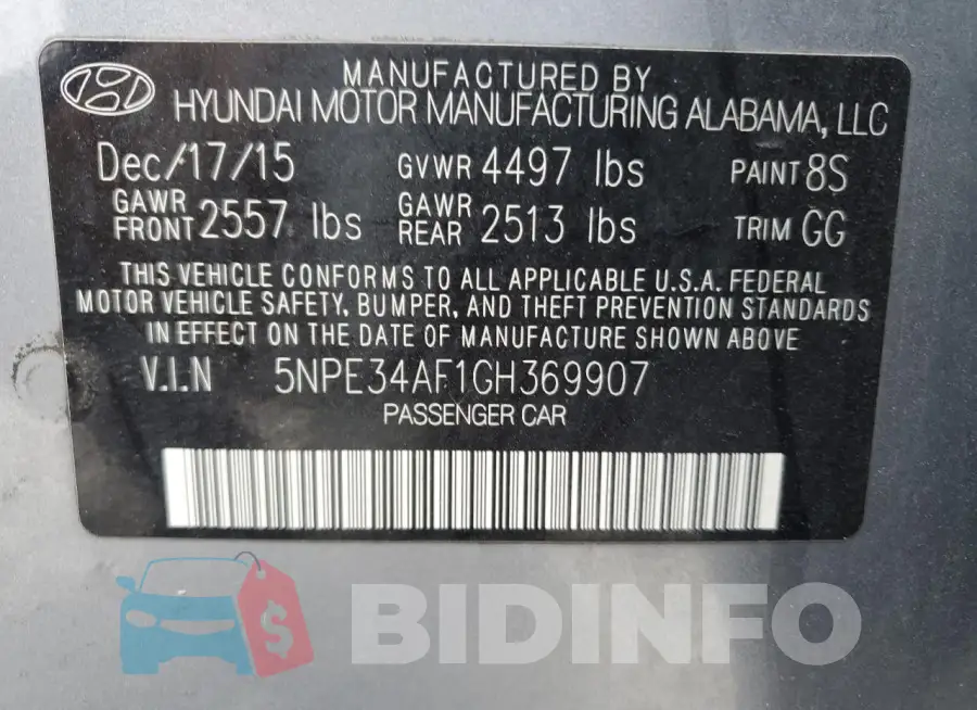 5NPE34AF1GH369907 Photo# 12