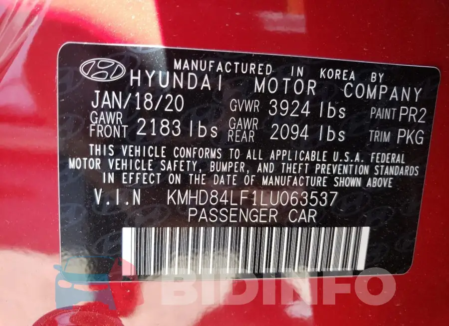 KMHD84LF1LU063537 Photo# 13