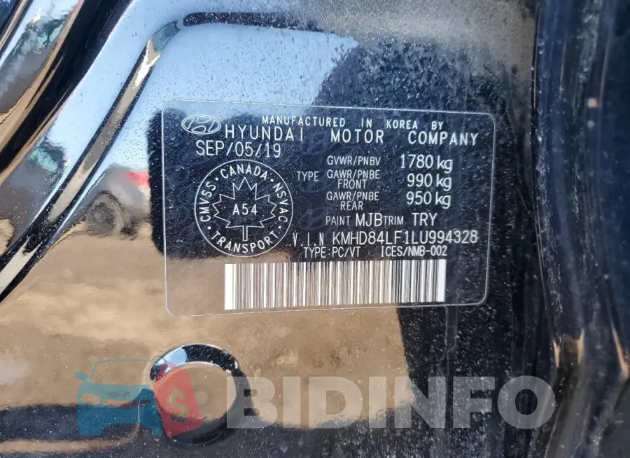KMHD84LF1LU994328 Photo# 12