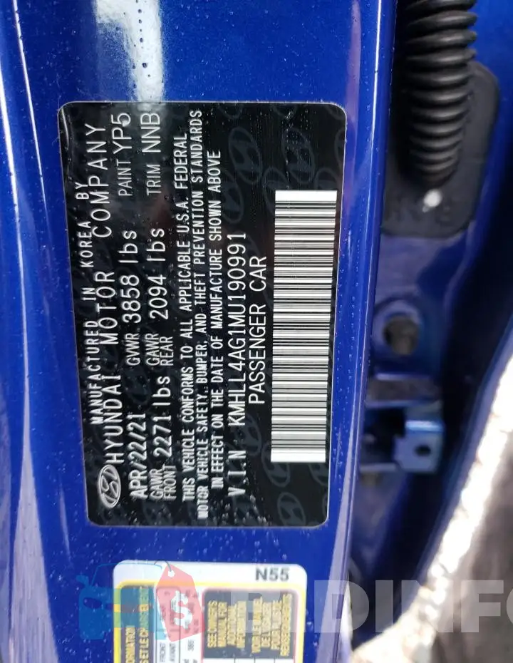 KMHLL4AG1MU190991 Photo# 12