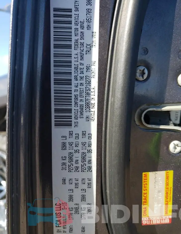 1C6RR7FT0FS716277 Photo# 13
