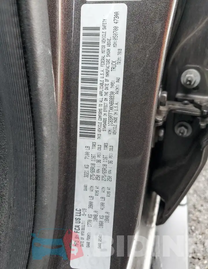 1C6SRFFTXKN868930 Photo# 13