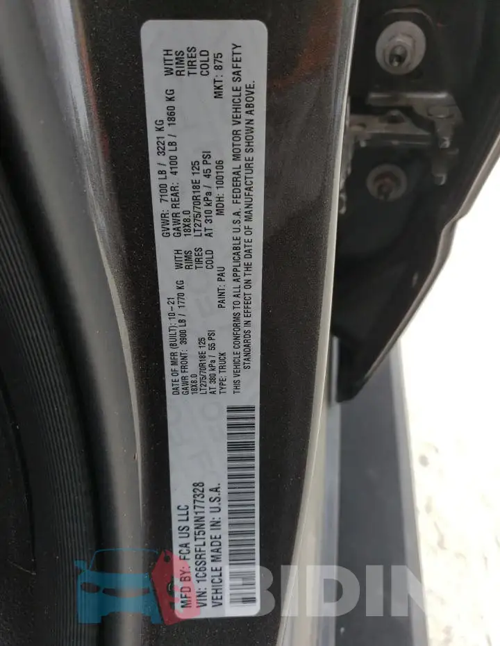 1C6SRFLT5NN177328 Photo# 13