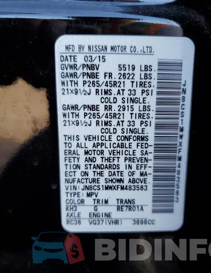 JN8CS1MWXFM483563 Photo# 13