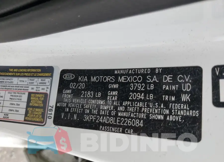 3KPF24AD8LE226084 Photo# 12