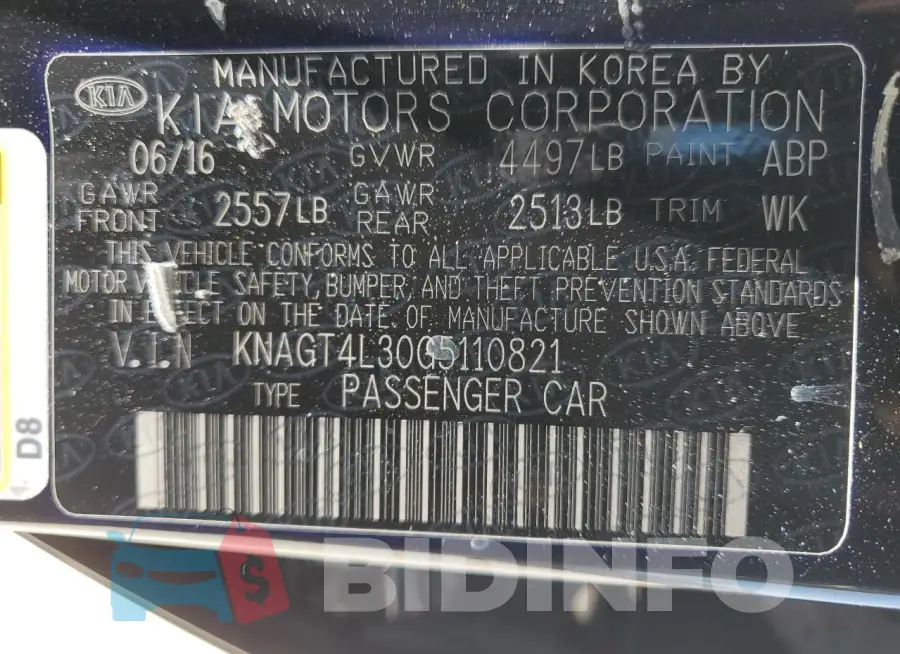 KNAGT4L30G5110821 Photo# 12