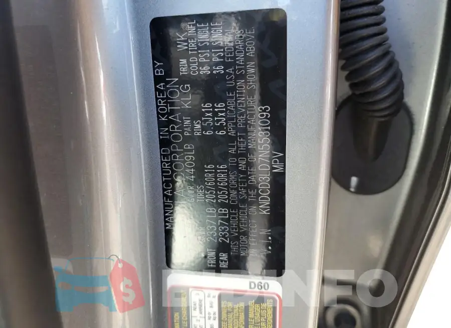 KNDCD3LD7N5531093 Photo# 13