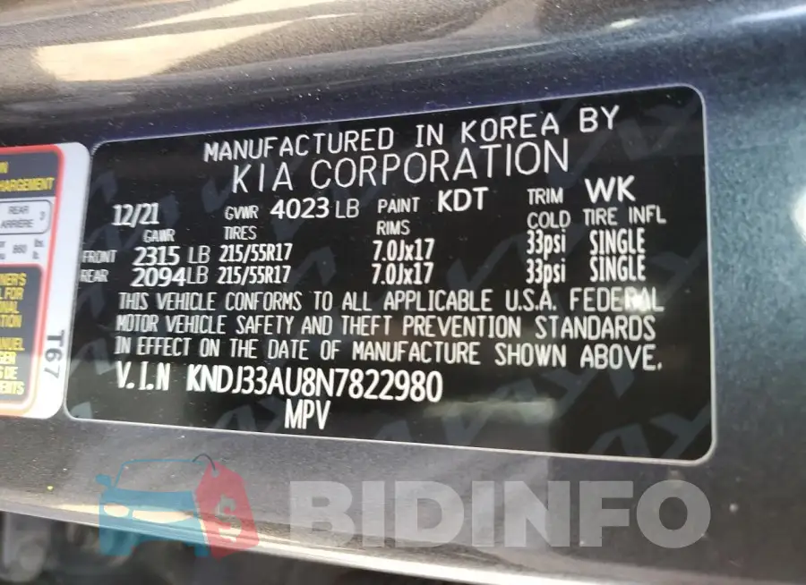 KNDJ33AU8N7822980 Photo# 12