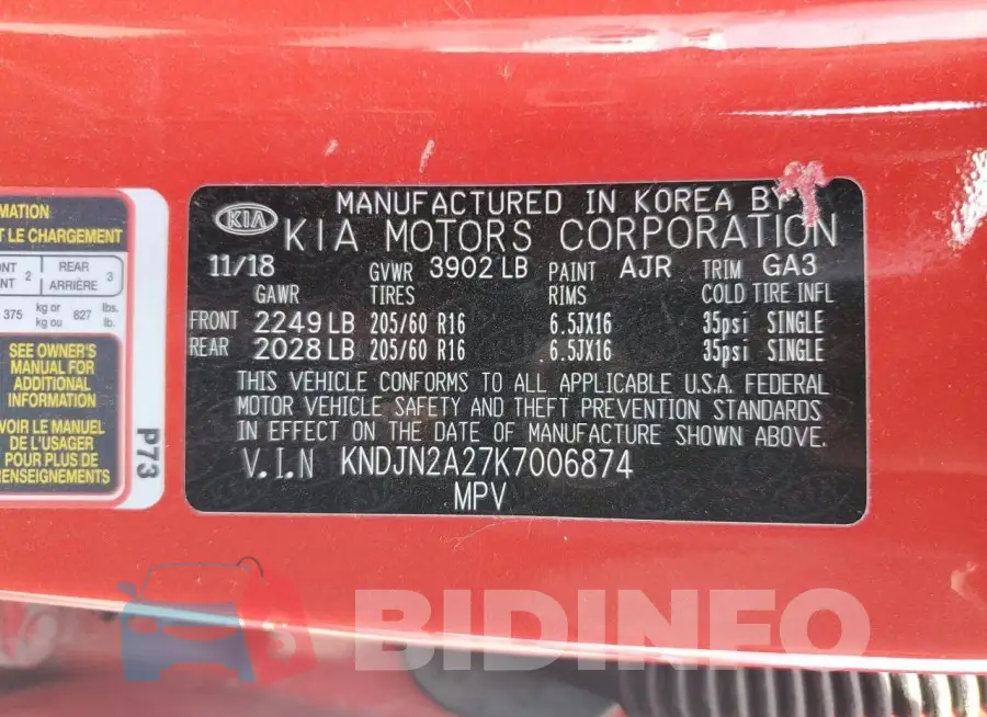KNDJN2A27K7006874 Photo# 13