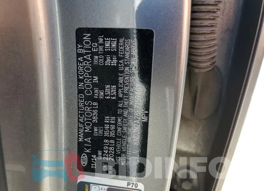 KNDJN2A28F7159463 Photo# 12