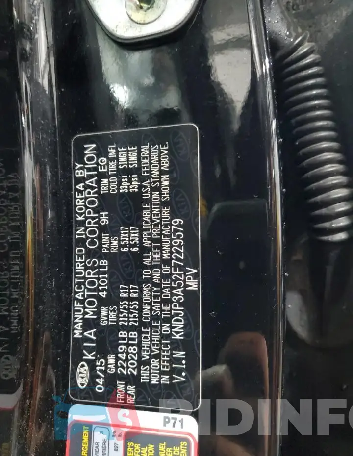 KNDJP3A52F7229579 Photo# 12