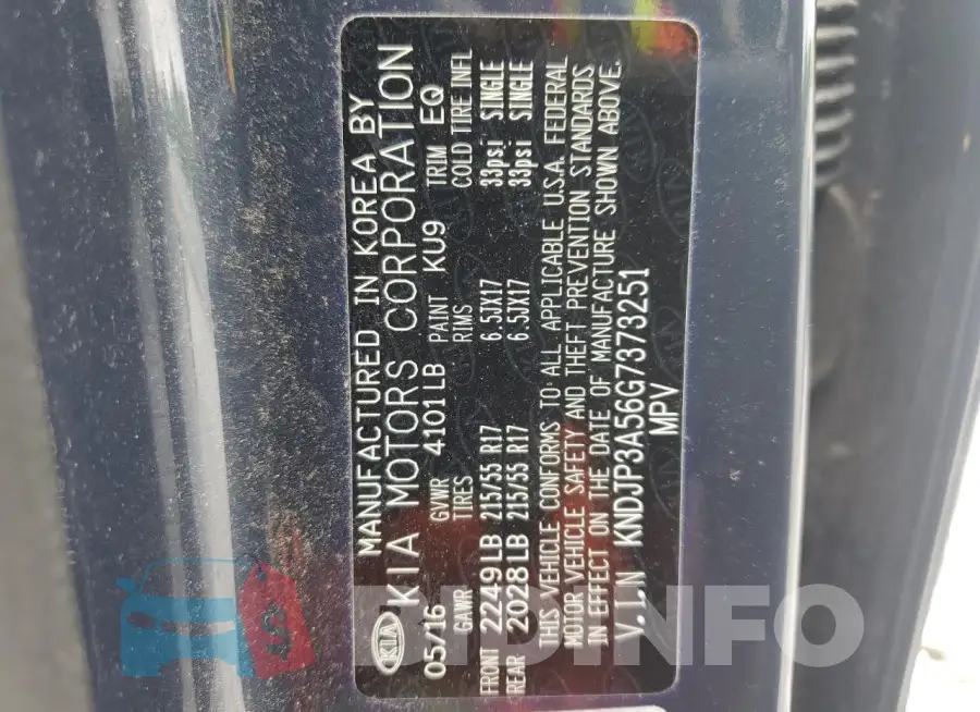 KNDJP3A56G7373251 Photo# 14