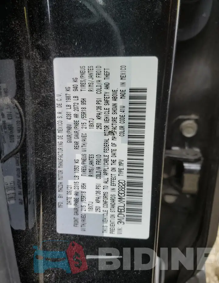 3MVDMBDLXMM308820 Photo# 12