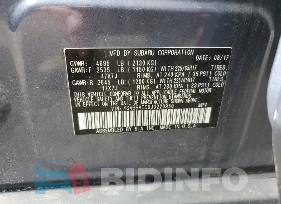 4S4BSACC6J3220950 Photo# 13