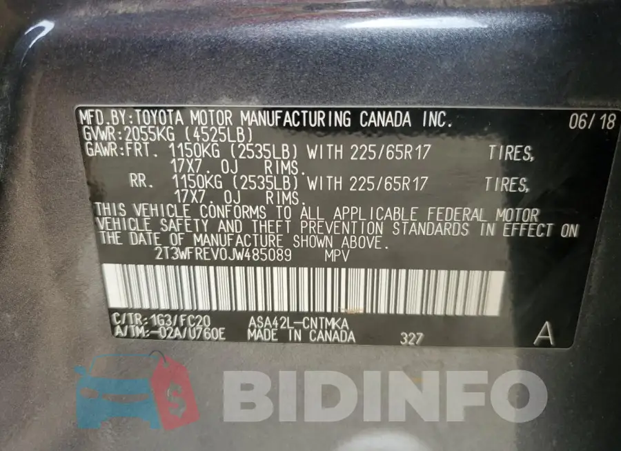 2T3WFREV0JW485089 Photo# 13