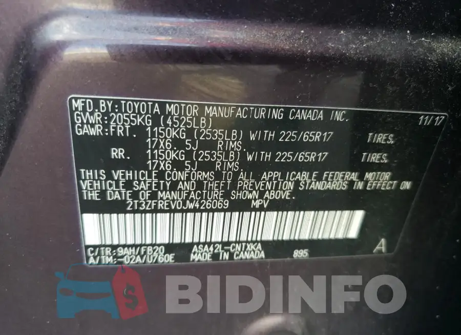 2T3ZFREV0JW426069 Photo# 13