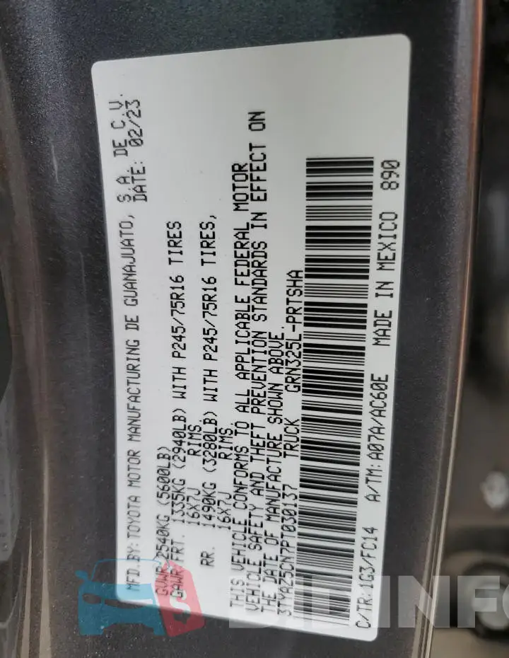 3TYAZ5CN7PT030137 Photo# 12