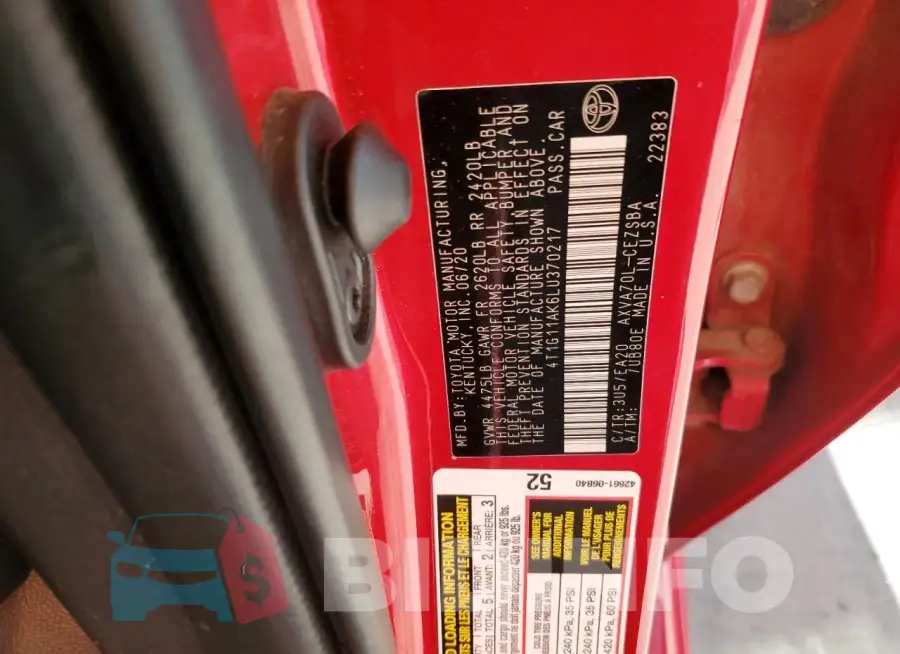 4T1G11AK6LU370217 Photo# 12