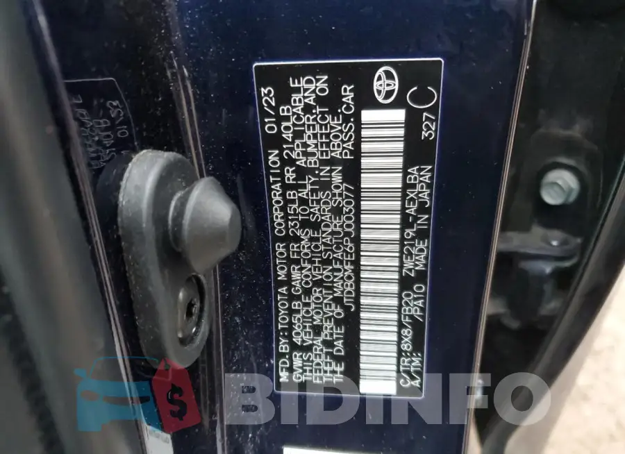 JTDBCMFE6PJ003077 Photo# 12