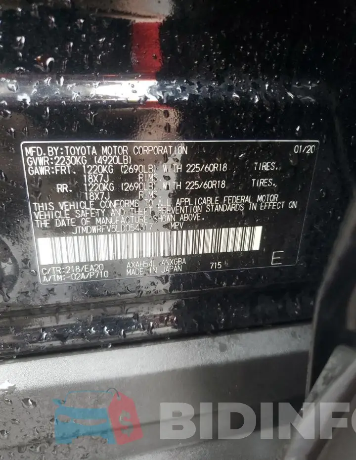 JTMDWRFV5LD054317 Photo# 13