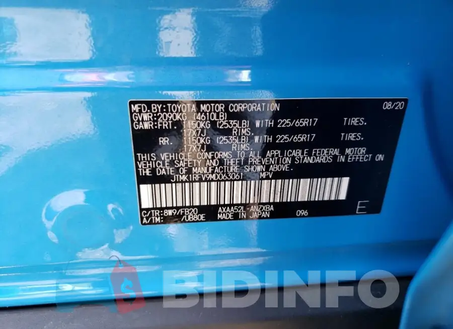 JTMK1RFV9MD063061 Photo# 13
