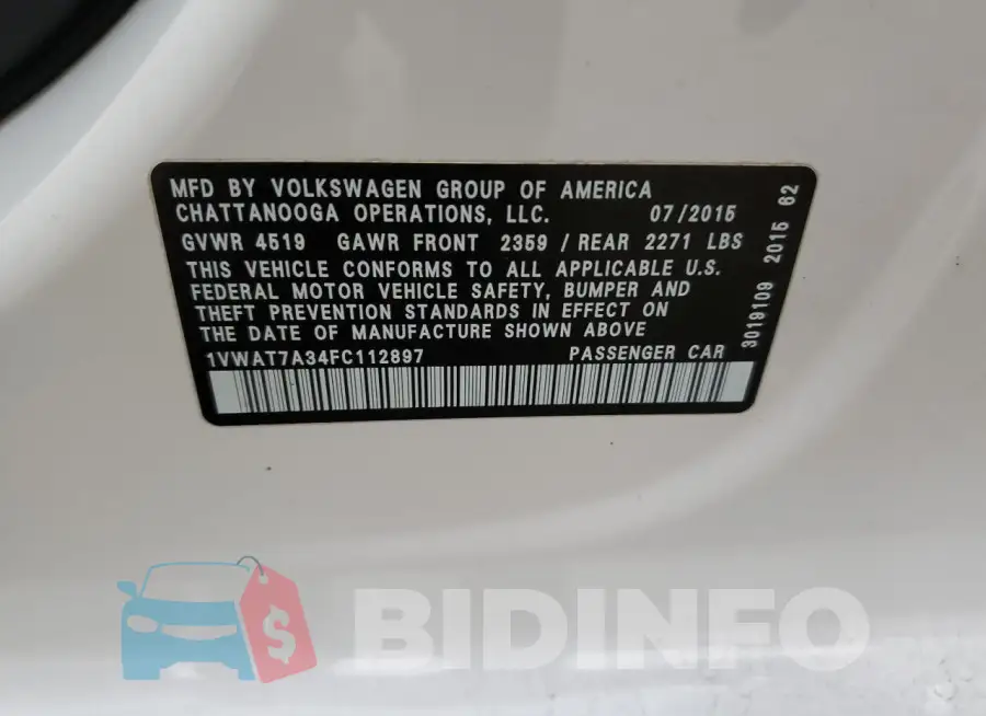 1VWAT7A34FC112897 Photo# 12
