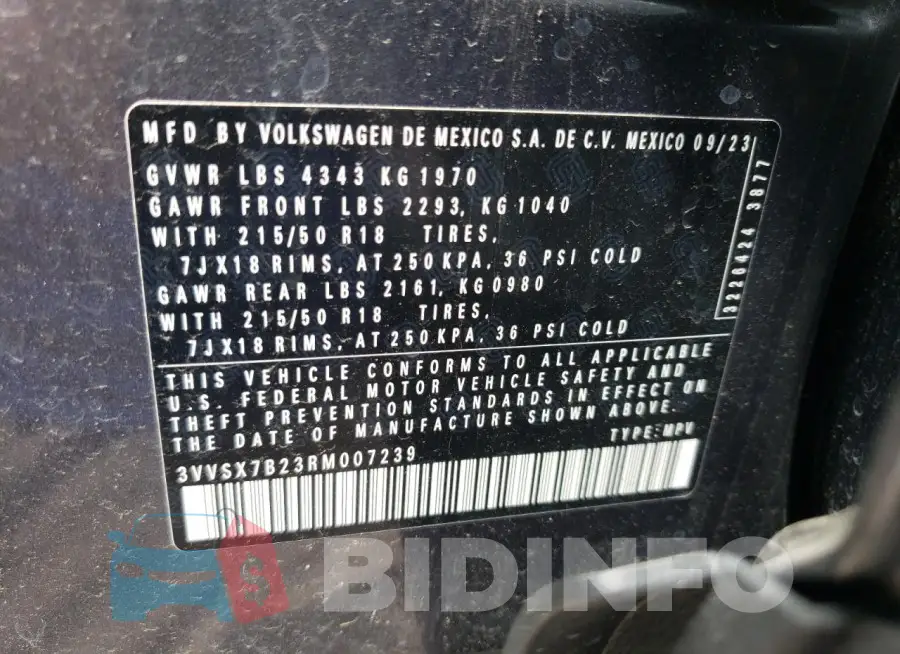 3VVSX7B23RM007239 Photo# 13