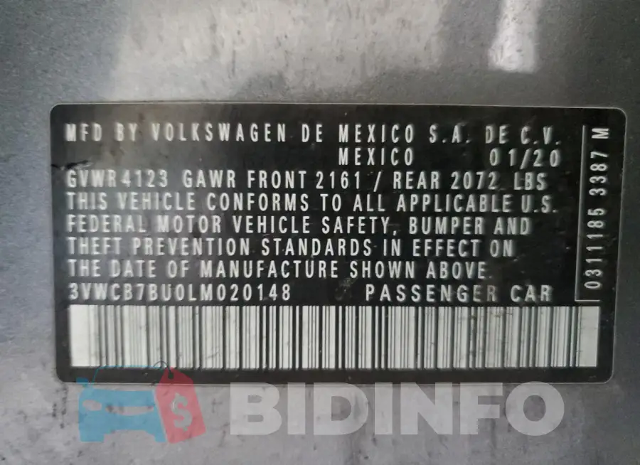 3VWCB7BU0LM020148 Photo# 13