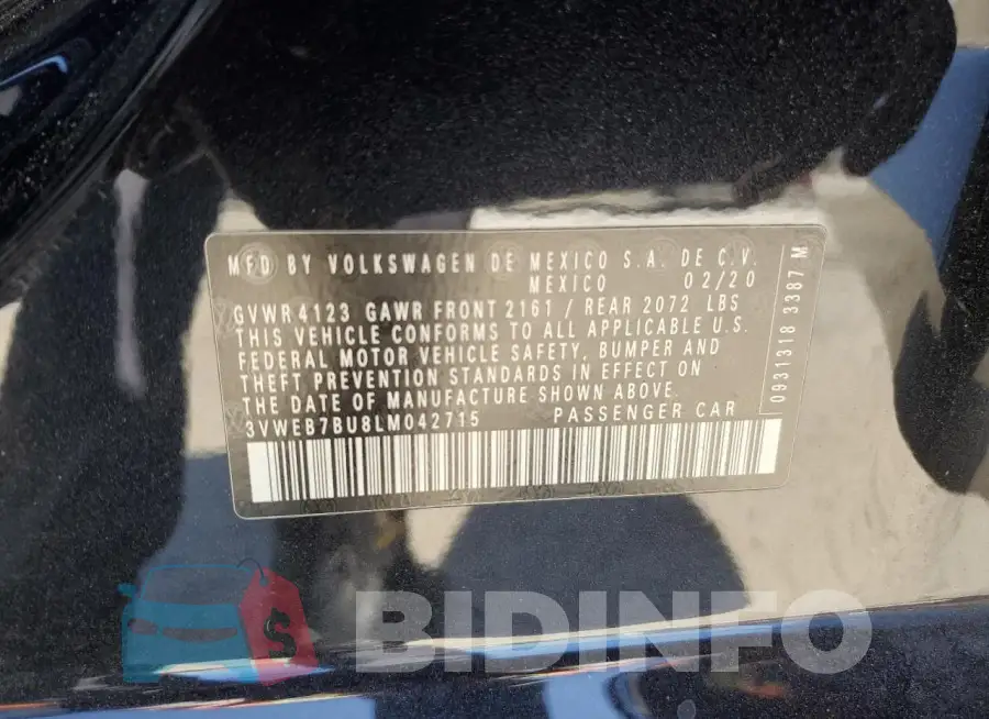 3VWEB7BU8LM042715 Photo# 12