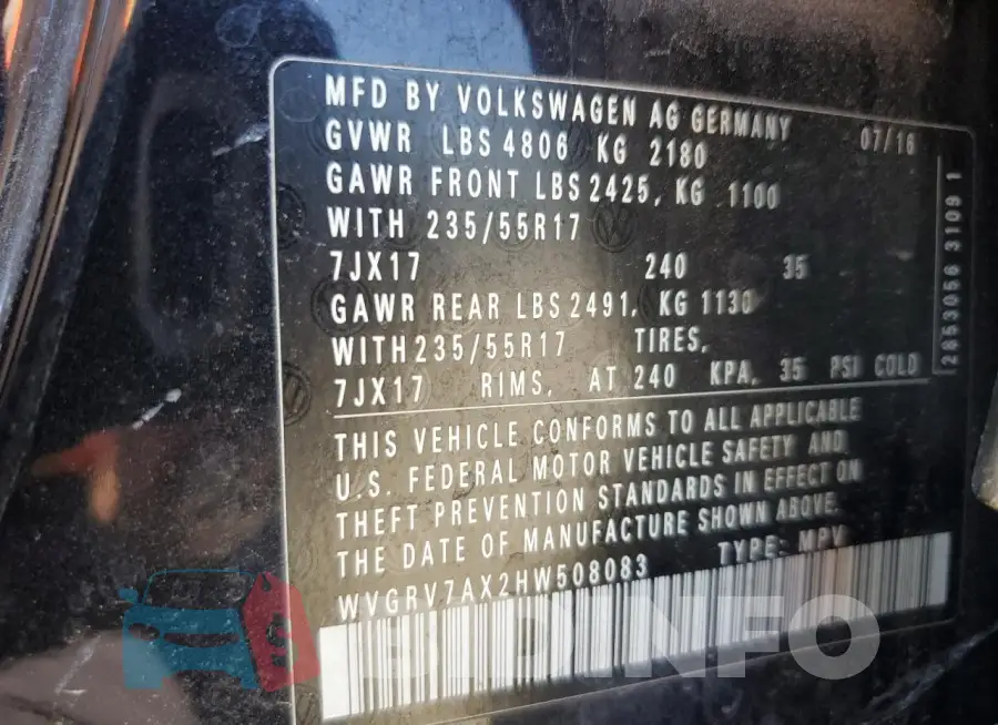 WVGRV7AX2HW508083 Photo# 14