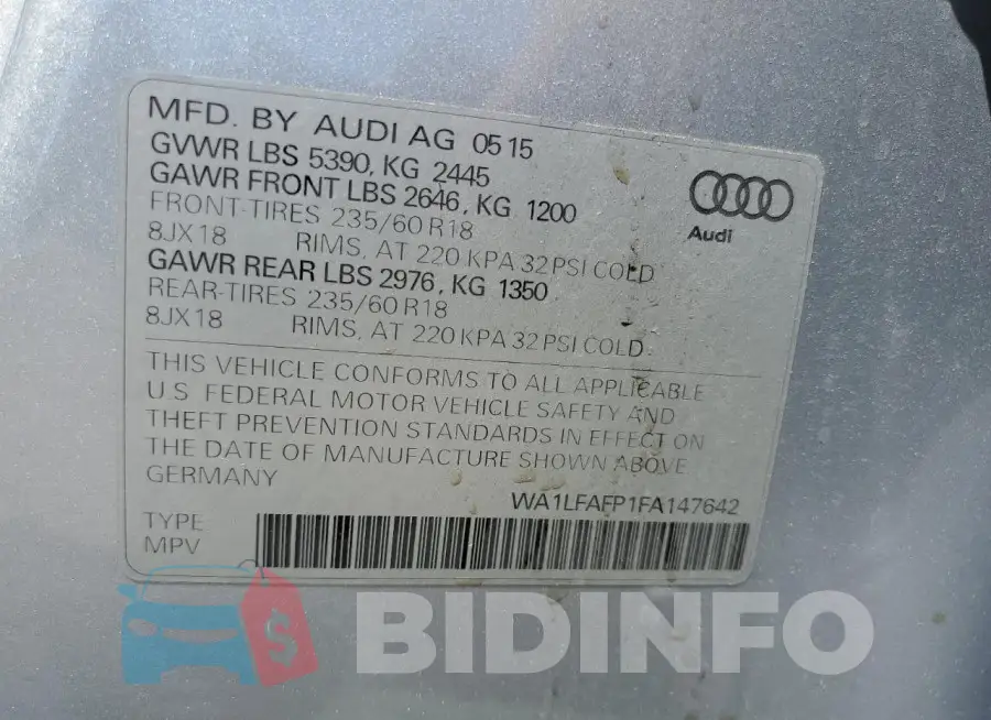 WA1LFAFP1FA147642 Photo# 13