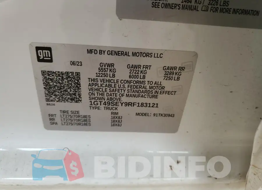 1GT49SEY9RF183121 Photo# 12