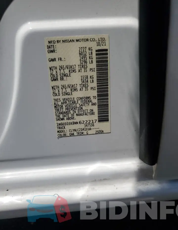 1N6ED1EK8NN622217 Photo# 12