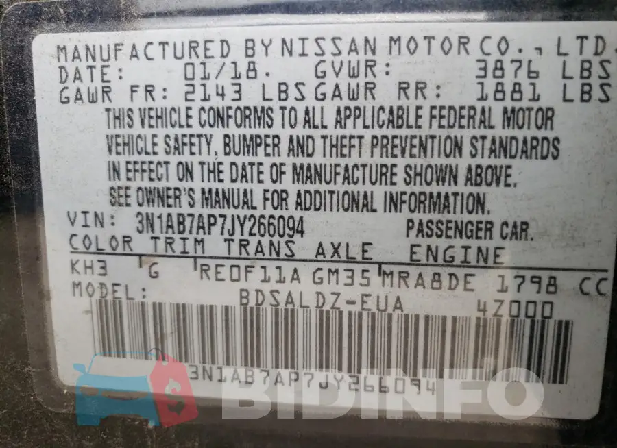 3N1AB7AP7JY266094 Photo# 12