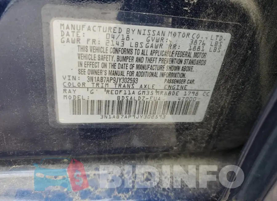 3N1AB7AP9JY302593 Photo# 12