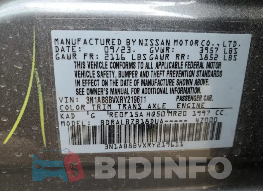 3N1AB8BVXRY219611 Photo# 12