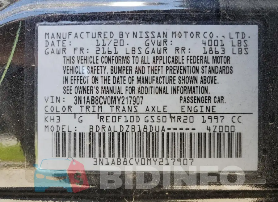 3N1AB8CV0MY217907 Photo# 13