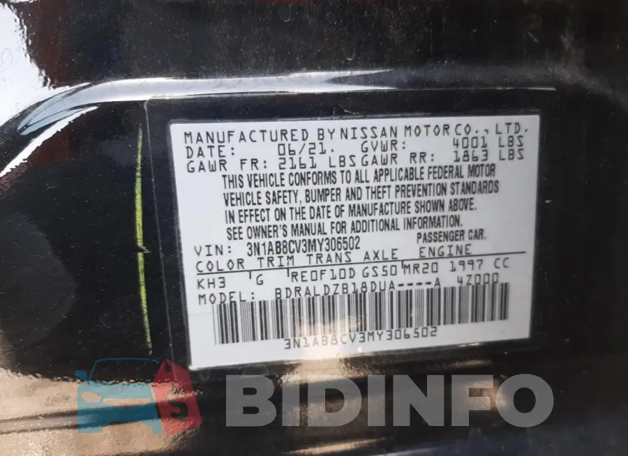 3N1AB8CV3MY306502 Photo# 12